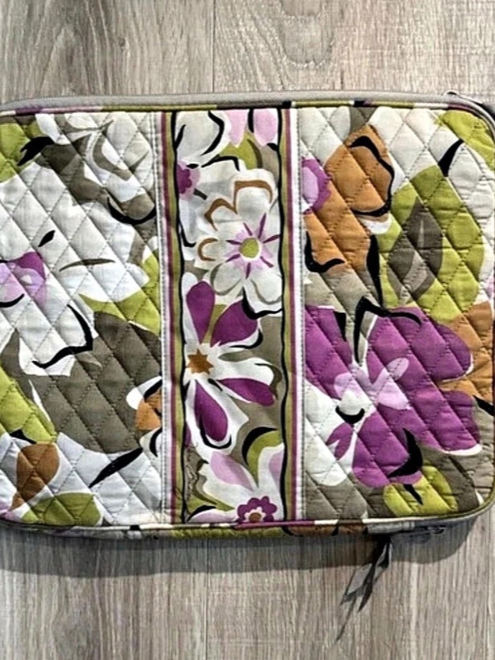 Vera Bradley Quilted Laptop Sleeve Floral Multicolor & White